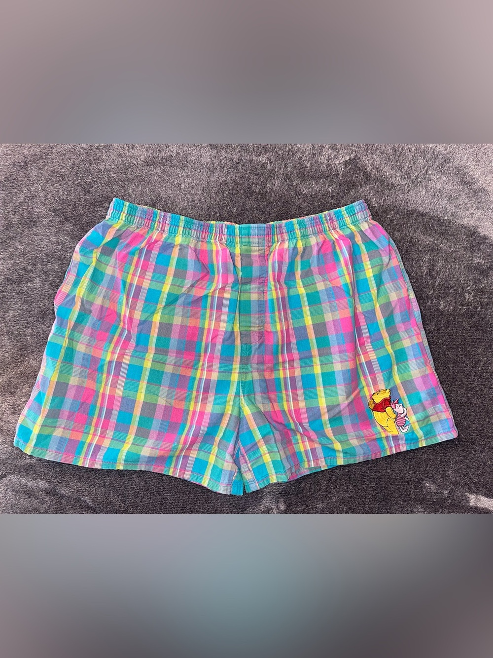 Vintage Plaid Winnie the Pooh and Piglet Disney Shorts